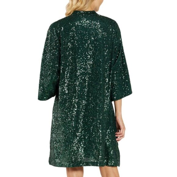 Jude Connally Green Sequin Delia Tunic Dress - SZ L - NWT - Picture 2 of 13